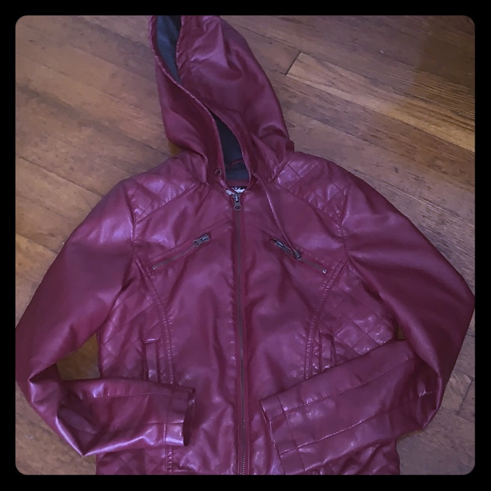 Juniors faux leather jacket